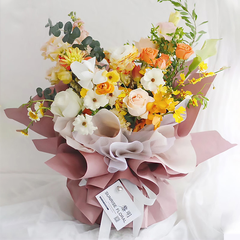 MYHC-01 Doppelseitiges und zweifarbiges Ouya-Papier, Perlglanzfolie, Blumen-Geschenkpapier