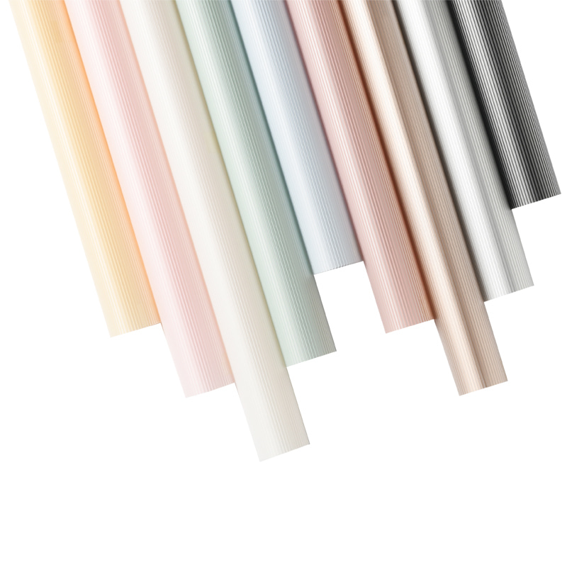 MYHC-04 Haze Line einfarbige Blumenverpackungsfolie mit vertikalem Muster