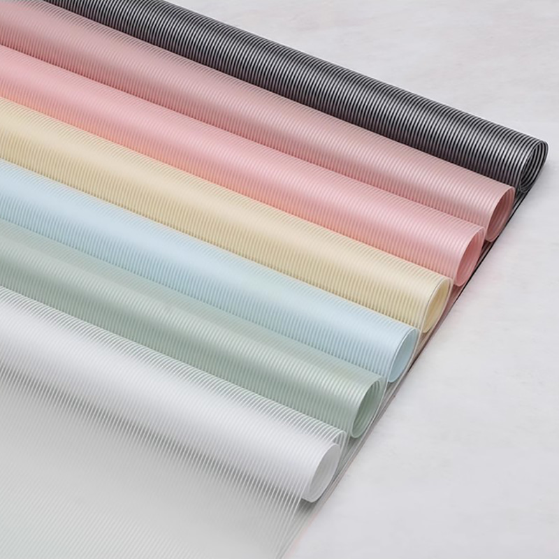 MYHC-04 Haze Line einfarbige Blumenverpackungsfolie mit vertikalem Muster