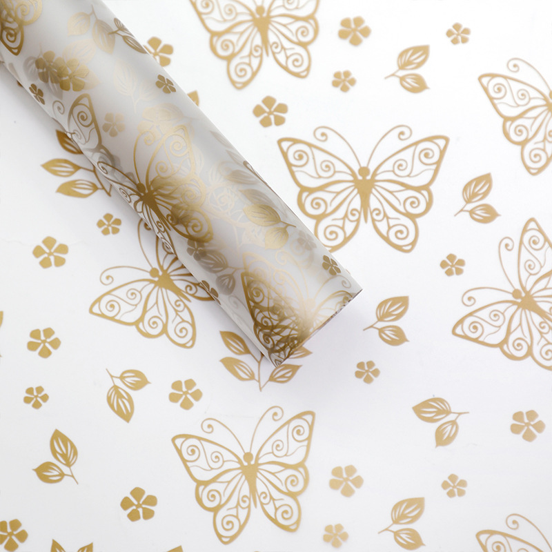 MYHC-07 Exquisite Schmetterlingslinien, transparente Blumenverpackungsfolie