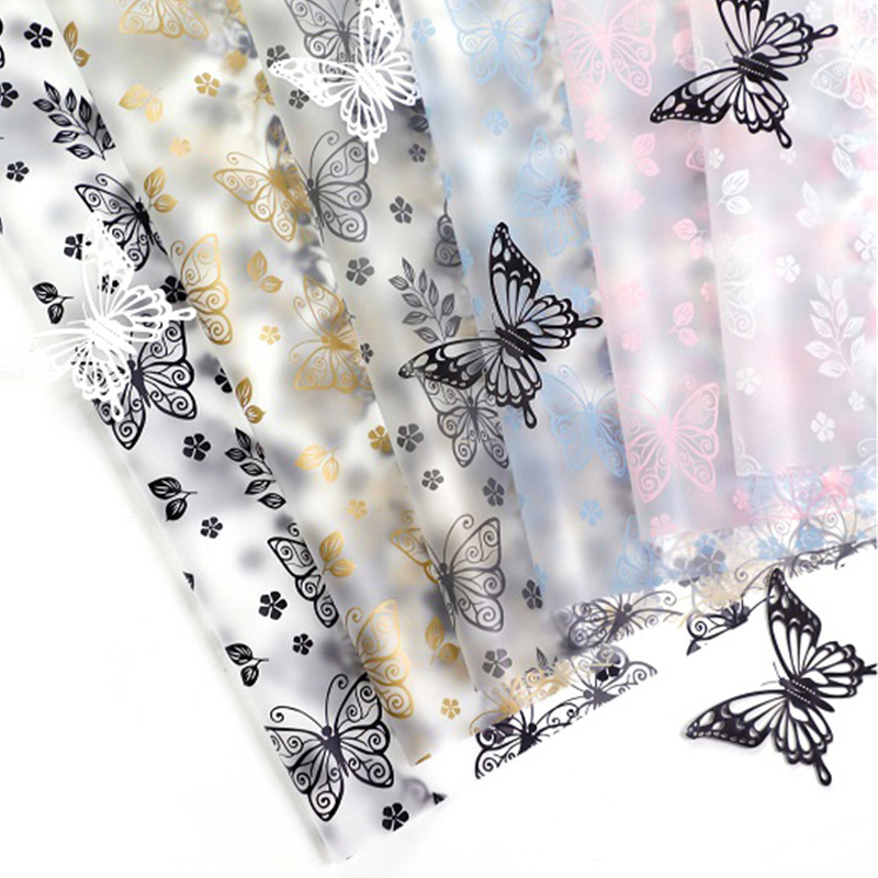 MYHC-07 Exquisite Schmetterlingslinien, transparente Blumenverpackungsfolie