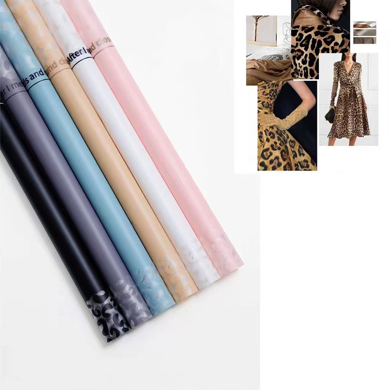 MYHC-08 Leopardenmuster-Kanten-Massagefolie, Kunststoff-Blumenverpackungsfolie