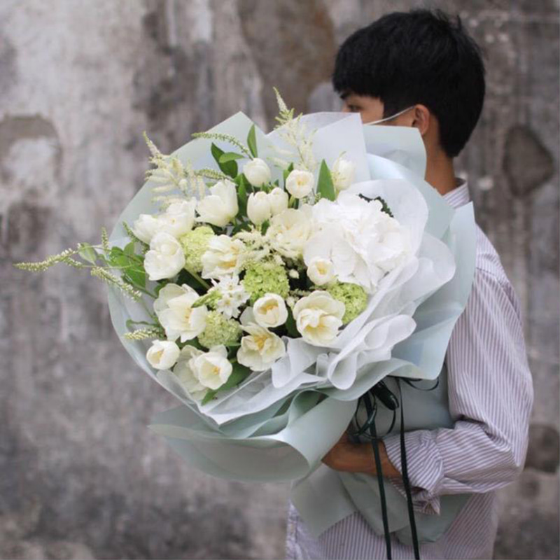 MYHC-09 Puffy Rock 57×57cm (±2cm) Einfarbige Blumenverpackungsfolie