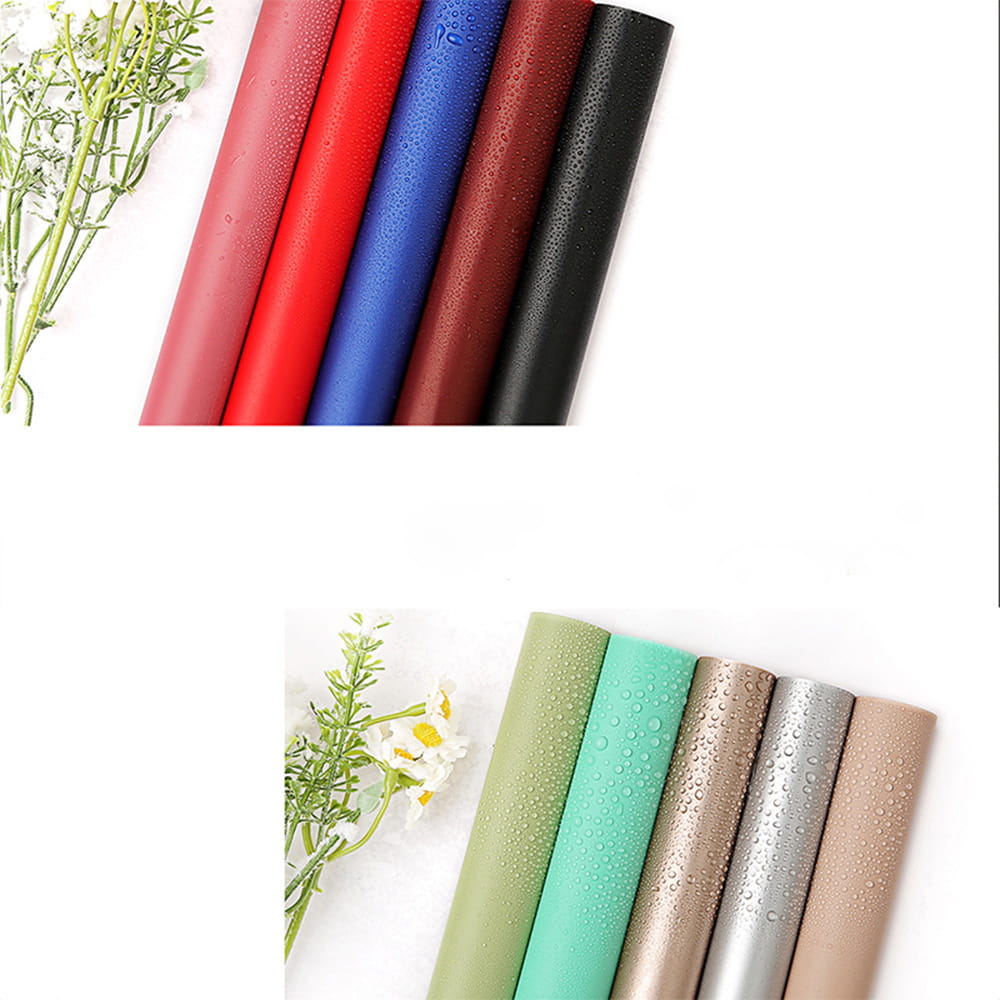 MYHC-11 Massagefolie 2 einfarbiges Blumen-Geschenkpapier aus Seide