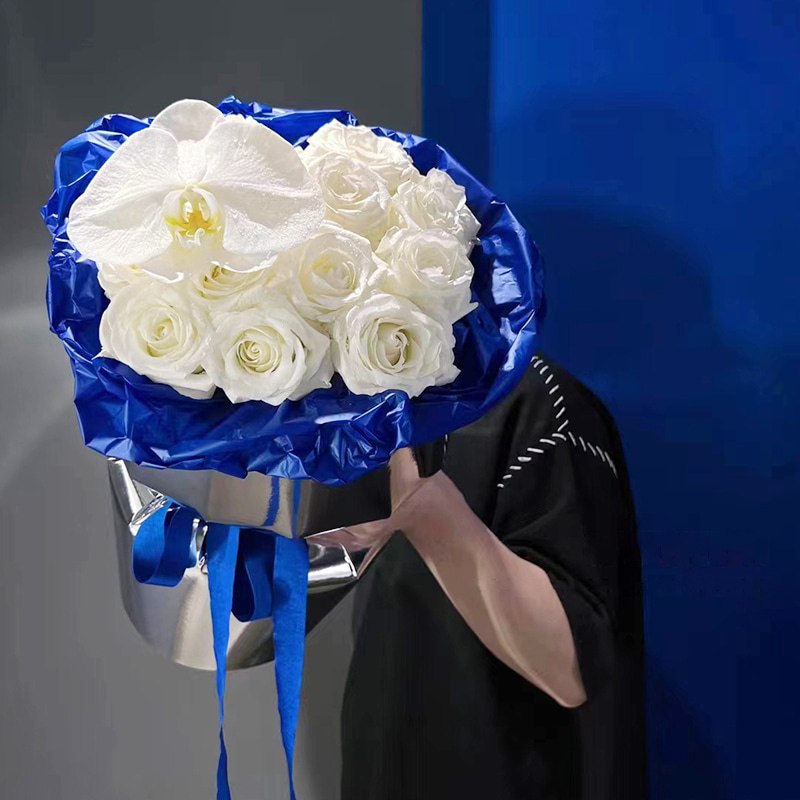 MYHC-11 Massagefolie 2 einfarbiges Blumen-Geschenkpapier aus Seide