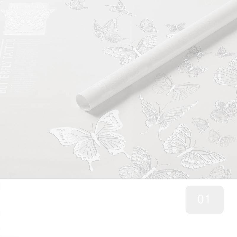 MYHC-14 Schmetterlingsmuster, undurchsichtiges, mattes Blumen-Geschenkpapier