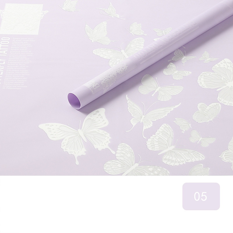 MYHC-14 Schmetterlingsmuster, undurchsichtiges, mattes Blumen-Geschenkpapier