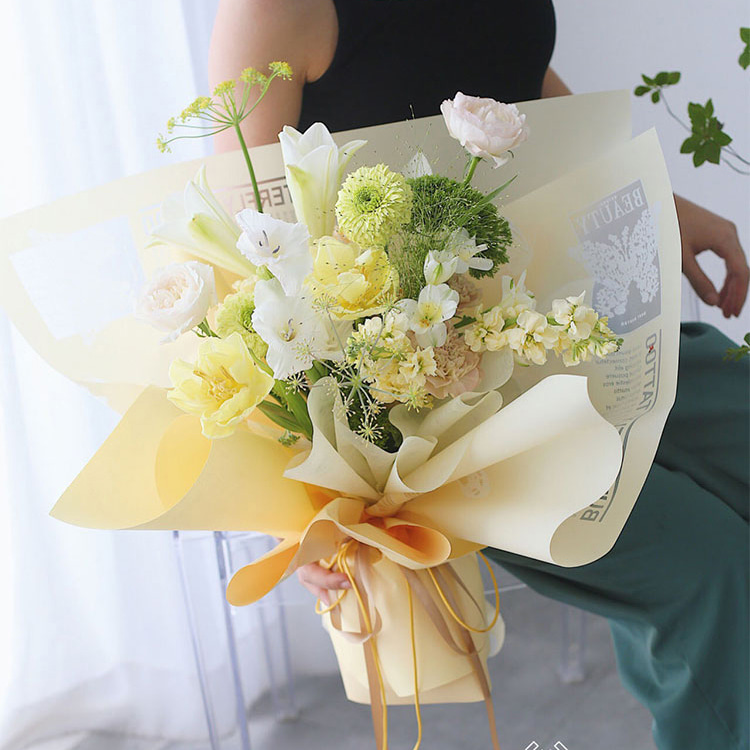 MYHC-14 Schmetterlingsmuster, undurchsichtiges, mattes Blumen-Geschenkpapier