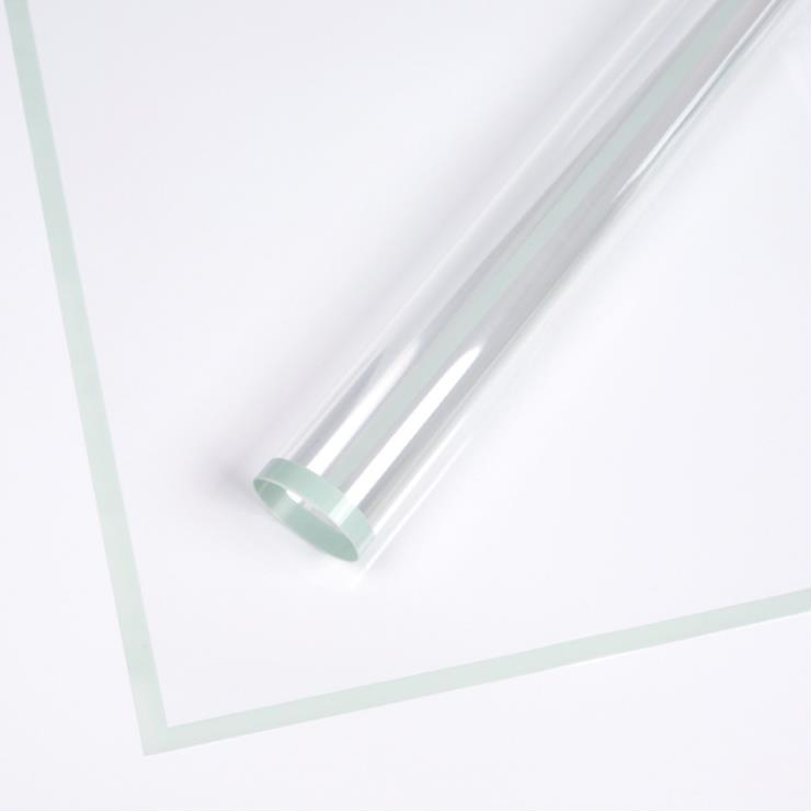 MYHC-15 Transparentes Blumen-Geschenkpapier aus Kunststoff mit einfarbigem Rand