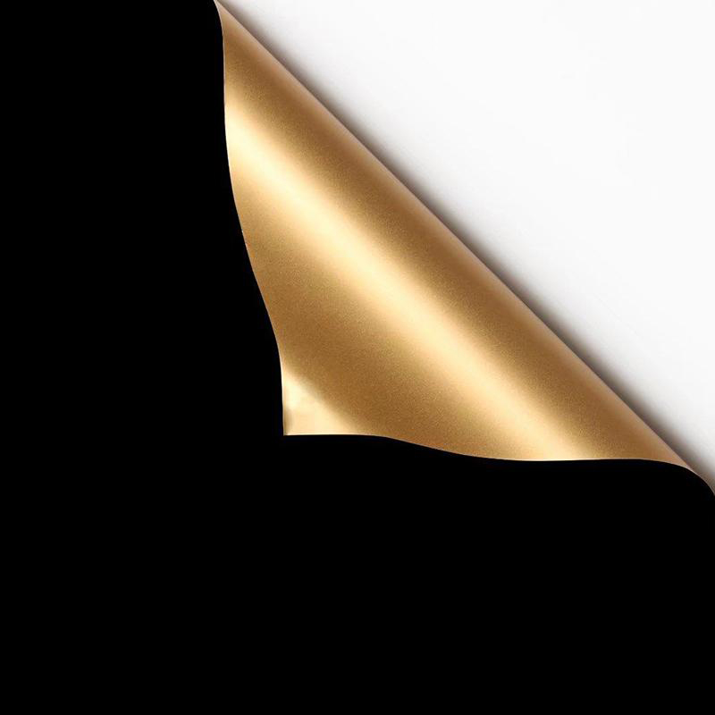 MYHC-17 Einseitiges Flash-Gold, doppelseitiges zweifarbiges Blumen-Geschenkpapier mit Perlglanzfolie