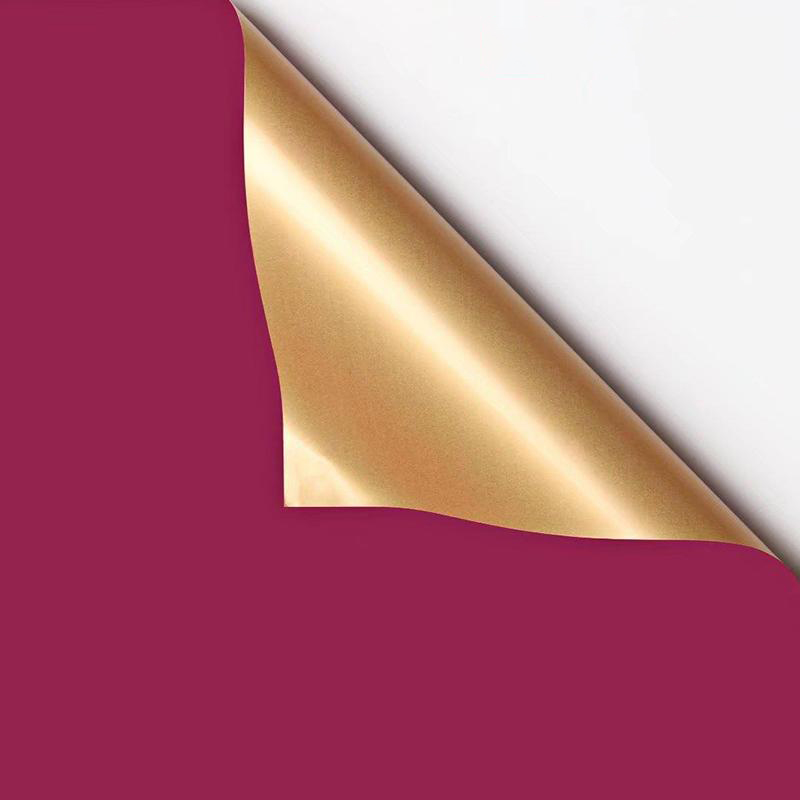 MYHC-17 Einseitiges Flash-Gold, doppelseitiges zweifarbiges Blumen-Geschenkpapier mit Perlglanzfolie
