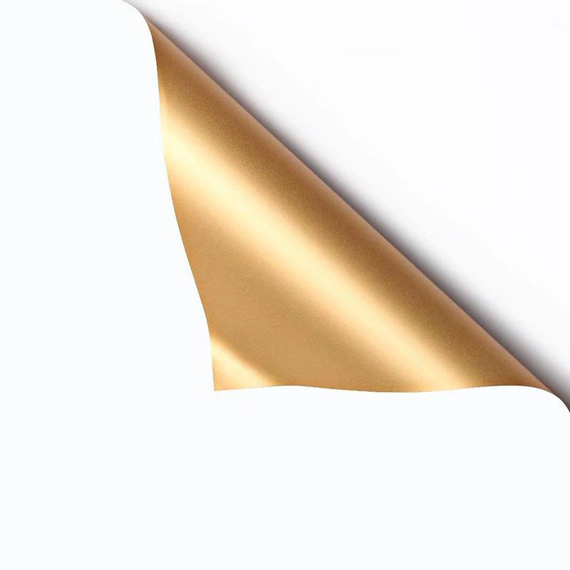 MYHC-17 Einseitiges Flash-Gold, doppelseitiges zweifarbiges Blumen-Geschenkpapier mit Perlglanzfolie