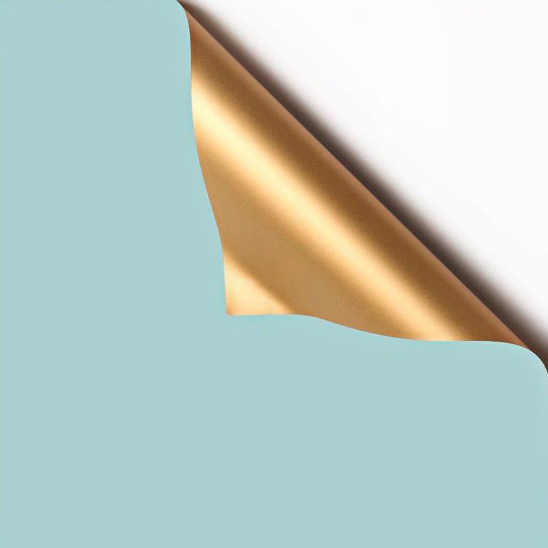 MYHC-17 Einseitiges Flash-Gold, doppelseitiges zweifarbiges Blumen-Geschenkpapier mit Perlglanzfolie