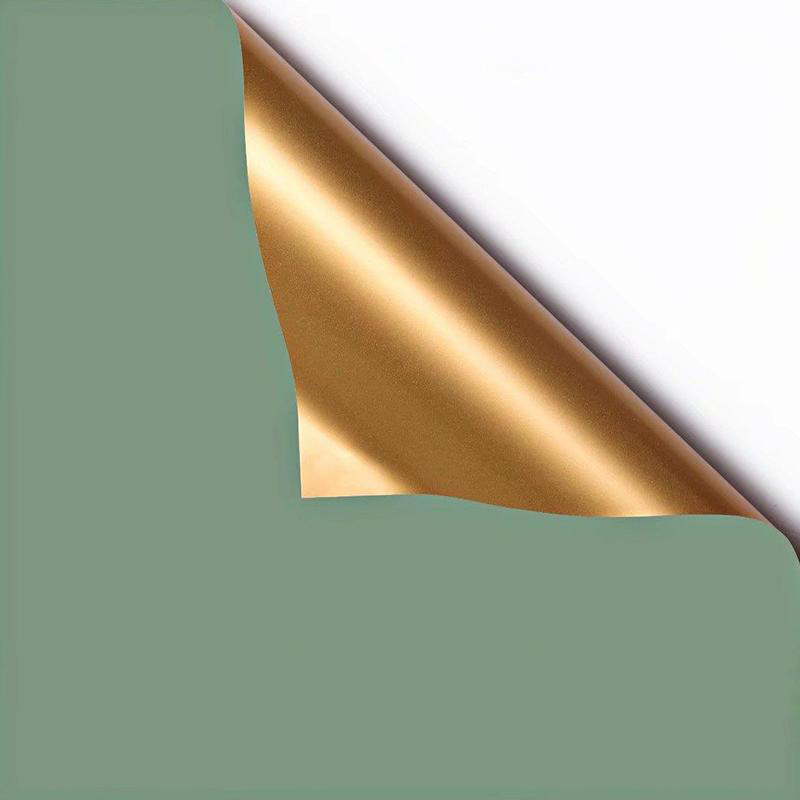 MYHC-17 Einseitiges Flash-Gold, doppelseitiges zweifarbiges Blumen-Geschenkpapier mit Perlglanzfolie
