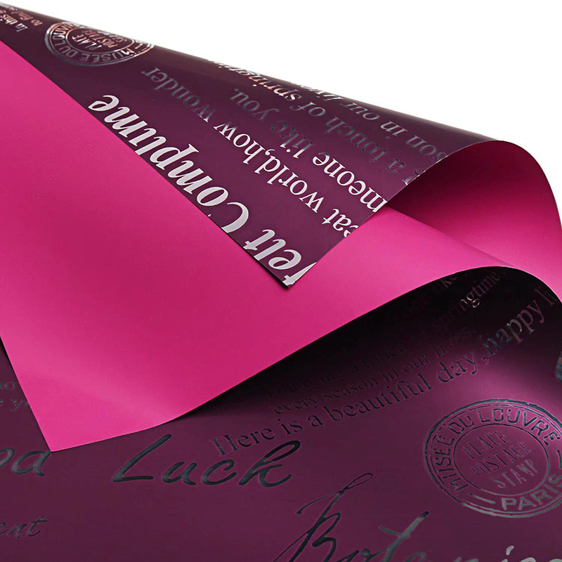 MYHC-19 Einseitig gemusterte, aluminiumbeschichtete Blumenverpackungsfolie aus Rindsleder