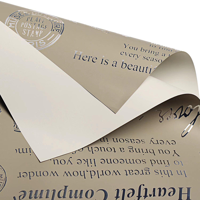MYHC-19 Einseitig gemusterte, aluminiumbeschichtete Blumenverpackungsfolie aus Rindsleder