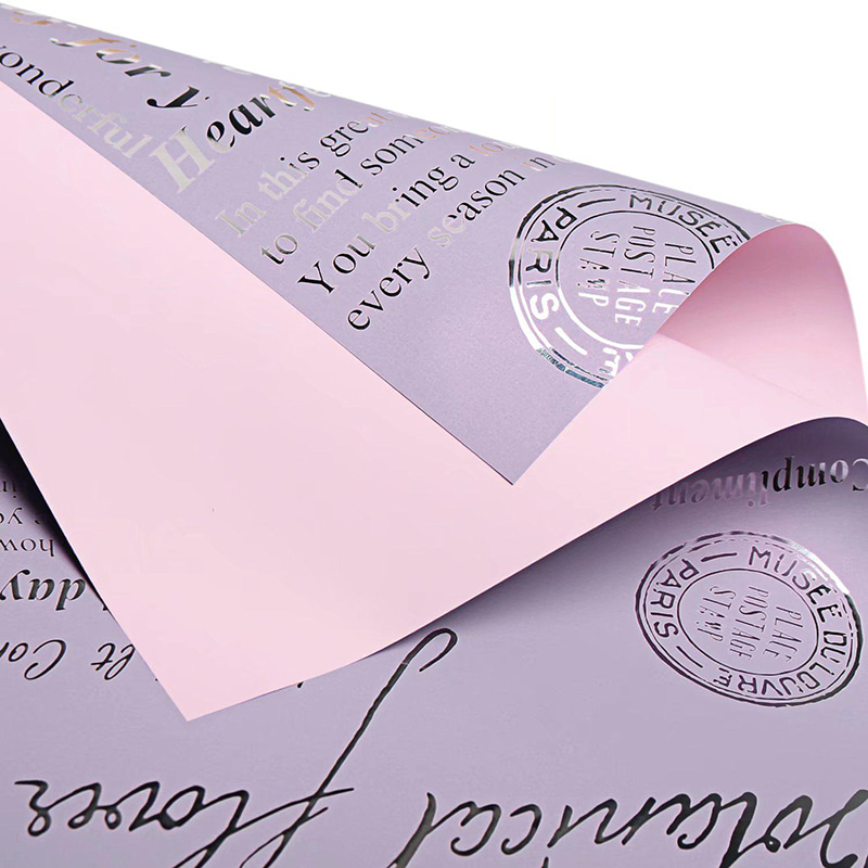 MYHC-19 Einseitig gemusterte, aluminiumbeschichtete Blumenverpackungsfolie aus Rindsleder