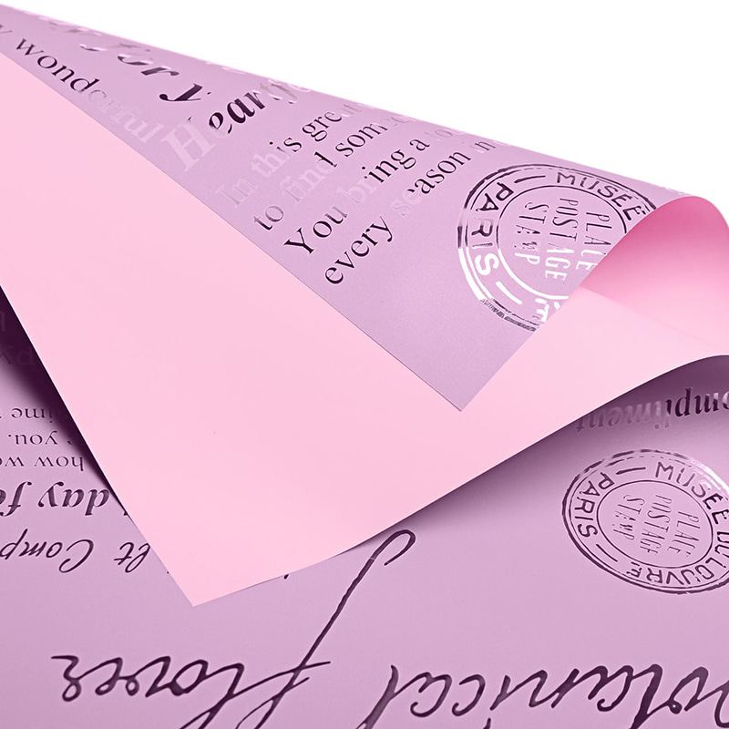 MYHC-19 Einseitig gemusterte, aluminiumbeschichtete Blumenverpackungsfolie aus Rindsleder