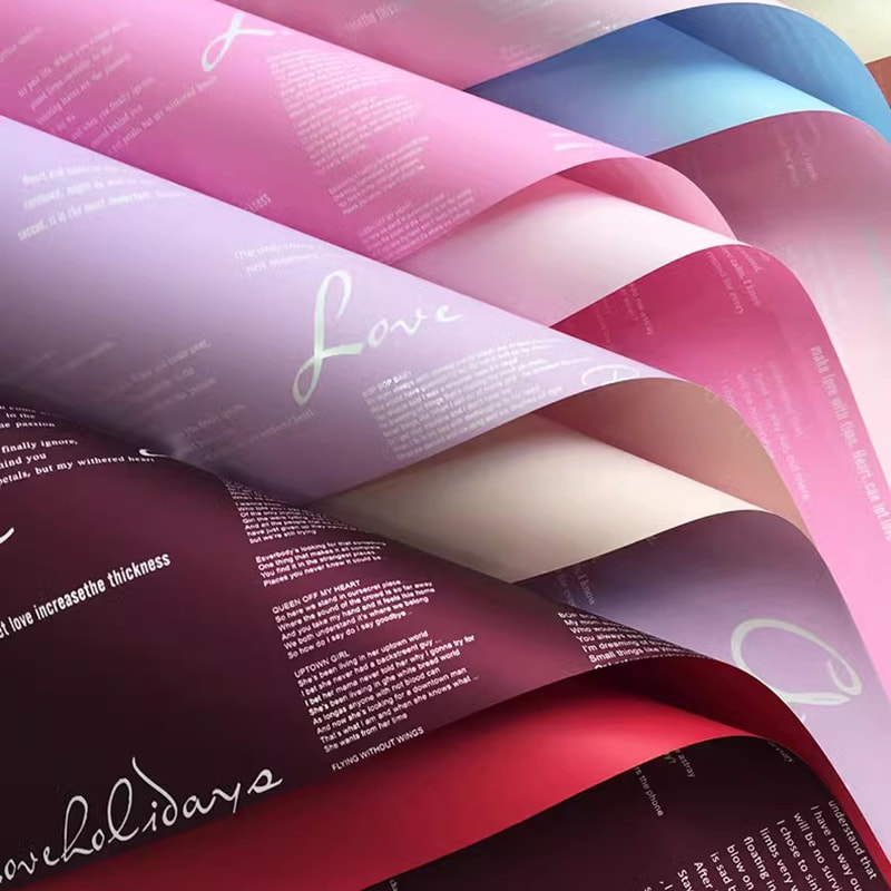 MYHC-20 Englisches Dekorations-Ouya-Papier, Perlenfolie, Blumen-Geschenkpapier