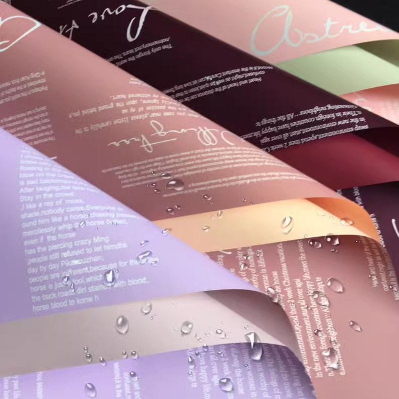 MYHC-20 Englisches Dekorations-Ouya-Papier, Perlenfolie, Blumen-Geschenkpapier