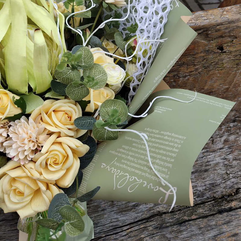 MYHC-20 Englisches Dekorations-Ouya-Papier, Perlenfolie, Blumen-Geschenkpapier