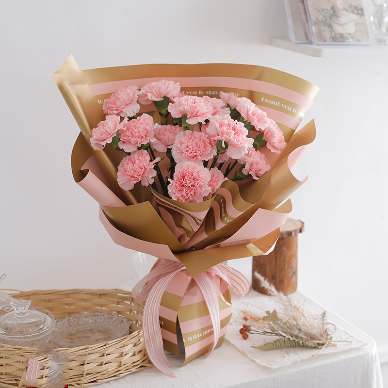 MYHC-22 57×57cm (±2cm) einseitiges, horizontales Blumen-Geschenkpapier mit Perlglanzfolie