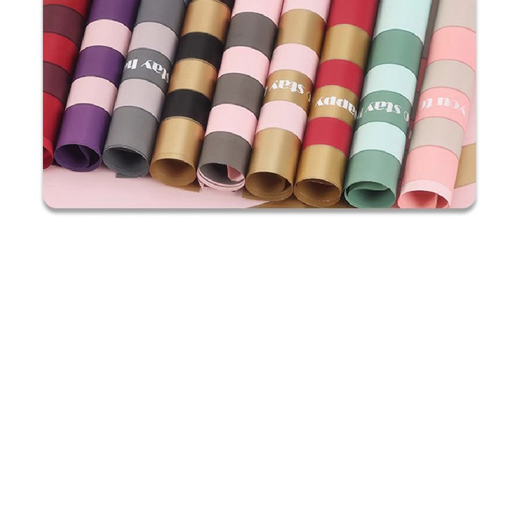 MYHC-22 57×57cm (±2cm) einseitiges, horizontales Blumen-Geschenkpapier mit Perlglanzfolie