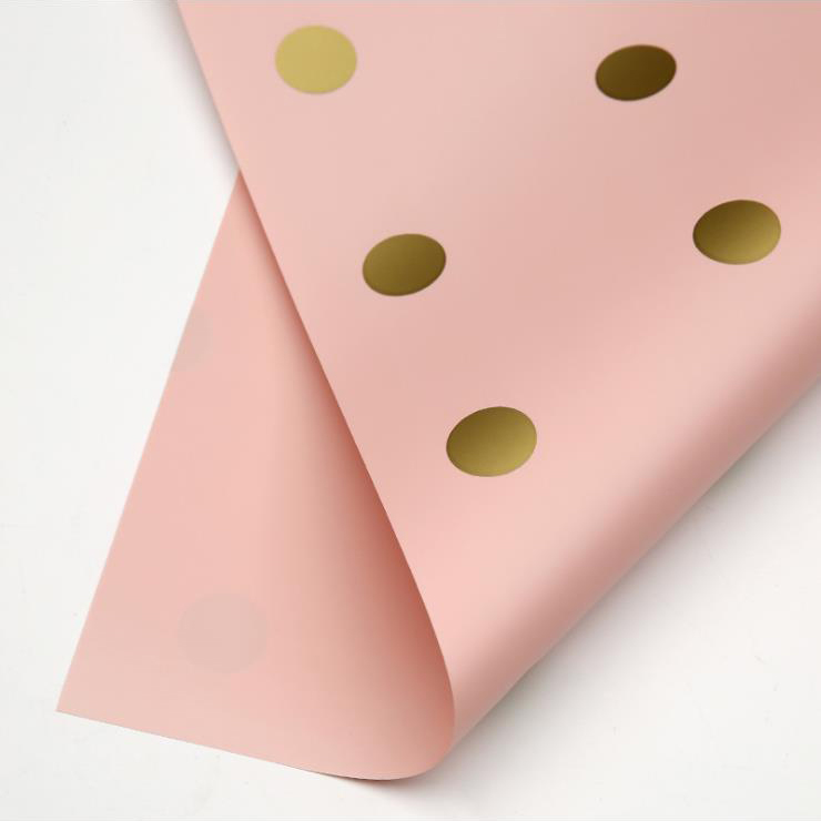 MYHC-24 Einseitig gepunktetes Blumen-Geschenkpapier aus Baumwolle