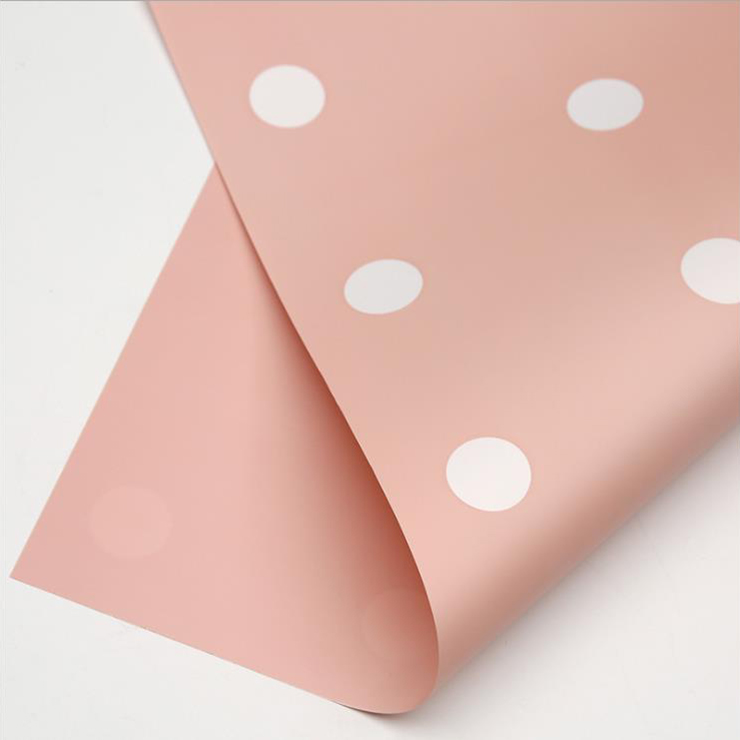 MYHC-24 Einseitig gepunktetes Blumen-Geschenkpapier aus Baumwolle