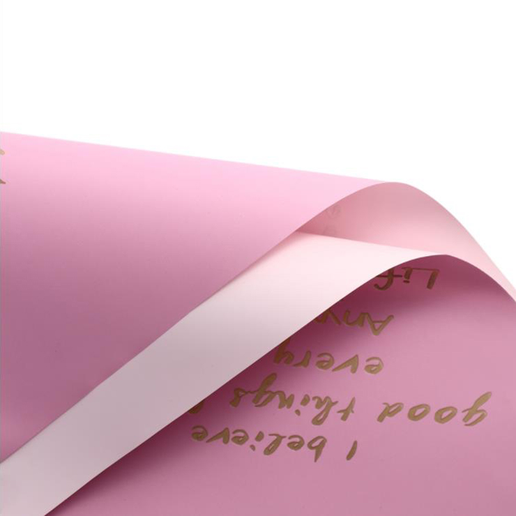 MYHC-26 Einseitiges Geschenkpapier aus Rindsleder mit Blumenmotiv, einseitig goldgenäht, englische Dekoration