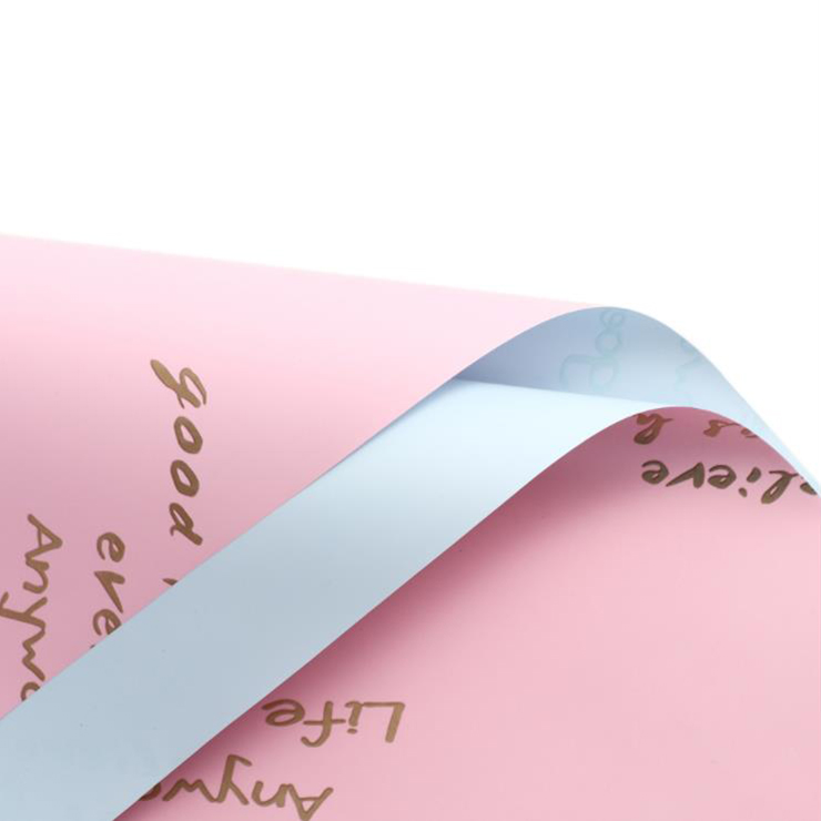 MYHC-26 Einseitiges Geschenkpapier aus Rindsleder mit Blumenmotiv, einseitig goldgenäht, englische Dekoration