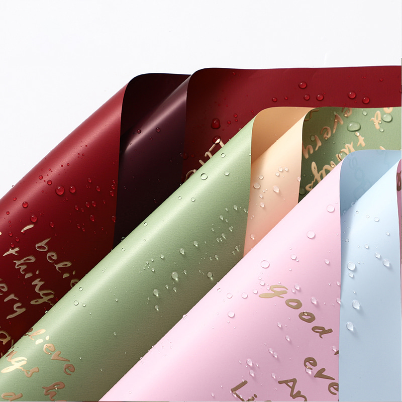 MYHC-26 Einseitiges Geschenkpapier aus Rindsleder mit Blumenmotiv, einseitig goldgenäht, englische Dekoration