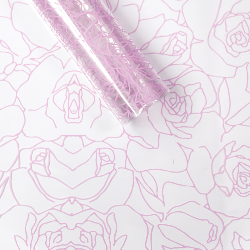 MYHC-29 Monochrome Rosenlinien OPP Transparente Blumenverpackungsfolie