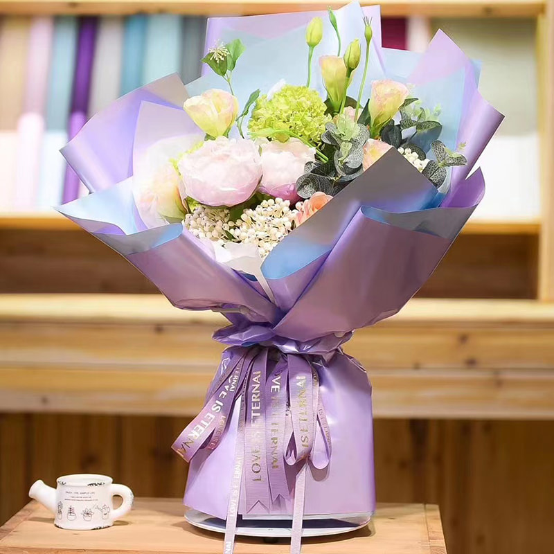 MYHC-32 Pearl doppelseitiges zweifarbiges wasserfestes Blumen-Geschenkpapier