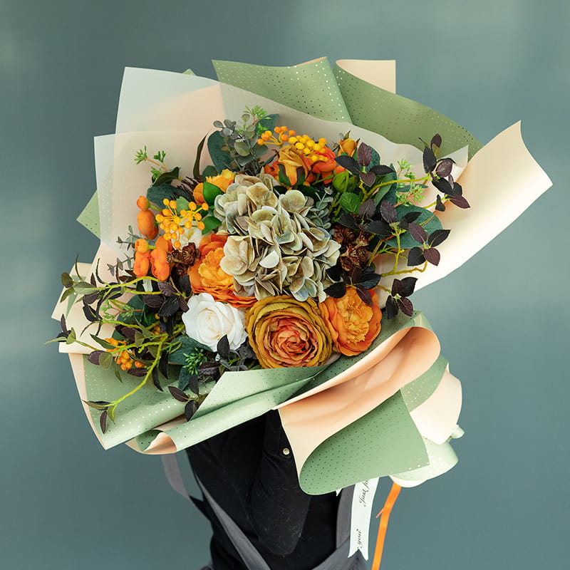 MYHC-34 Punktdekoration, doppelseitige, zweifarbige, aluminiumbeschichtete Baumwollblumen-Verpackungsfolie