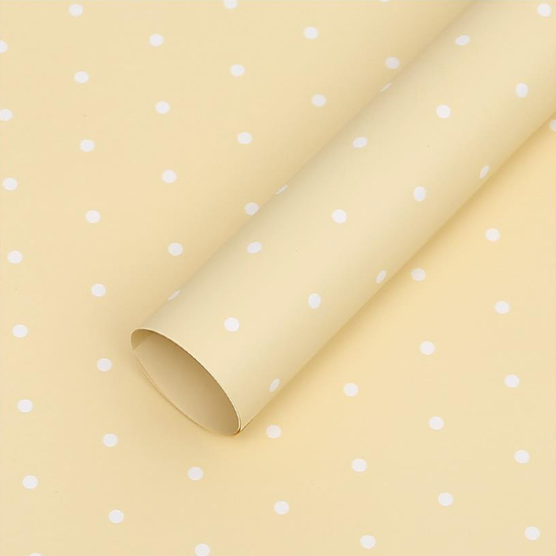 MYHC-37 Geschenkpapier mit einfarbigen Punkten aus Baumwolle und Blumen