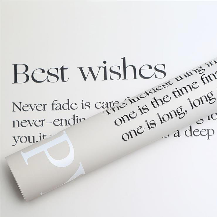 MYHC-38 INS englisches Farbverlaufs-Bopp-Rindsleder-Blumen-Geschenkpapier