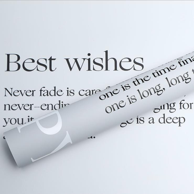 MYHC-38 INS englisches Farbverlaufs-Bopp-Rindsleder-Blumen-Geschenkpapier