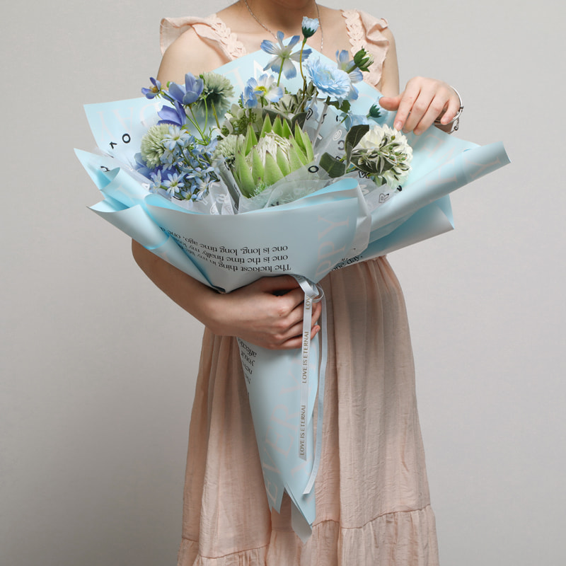MYHC-38 INS englisches Farbverlaufs-Bopp-Rindsleder-Blumen-Geschenkpapier