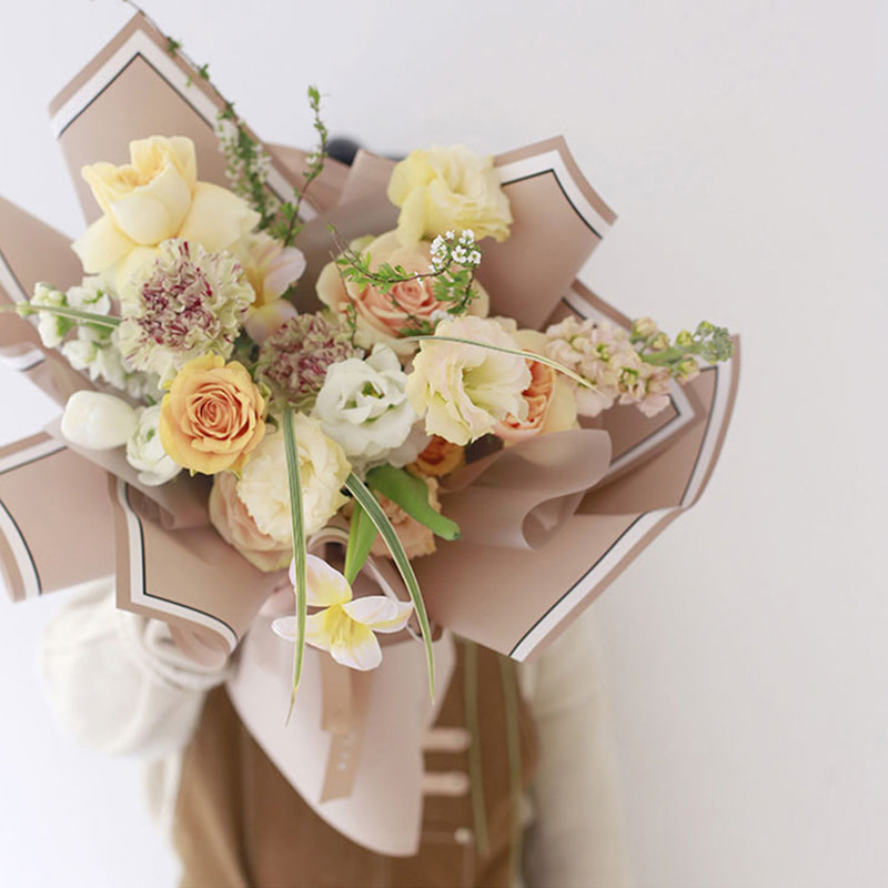 MYHC-39 Memory-Fotorahmen, 57 x 57 cm (± 2 cm), wasserfestes Blumen-Geschenkpapier
