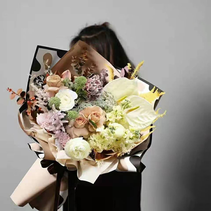 MYHC-39 Memory-Fotorahmen, 57 x 57 cm (± 2 cm), wasserfestes Blumen-Geschenkpapier