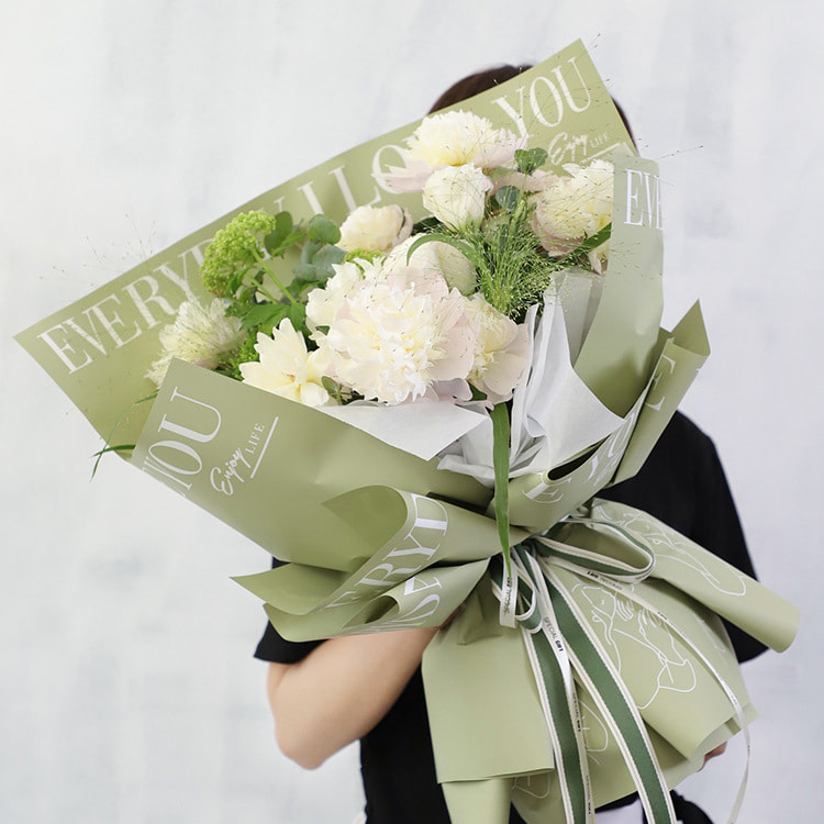 MYHC-40 Jane Eyre Hug Pattern Monochromes Baumwollblumen-Geschenkpapier