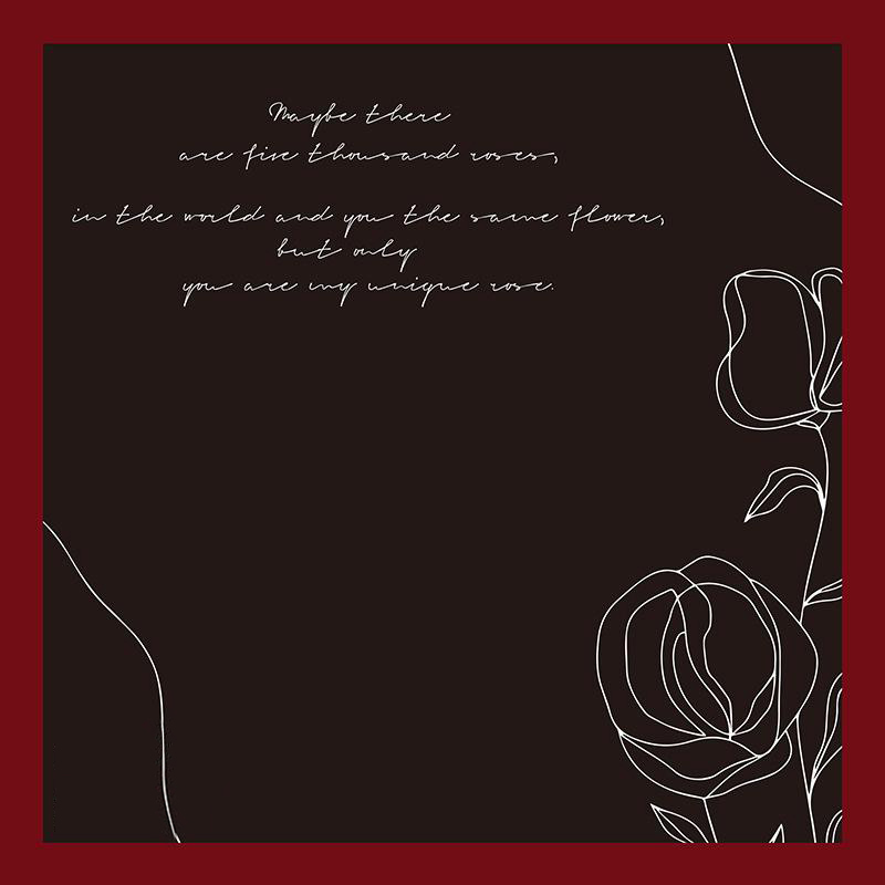 MYHC-42 Schlichtes Geschenkpapier mit kontrastierendem Rand aus Baumwolle und Blumen