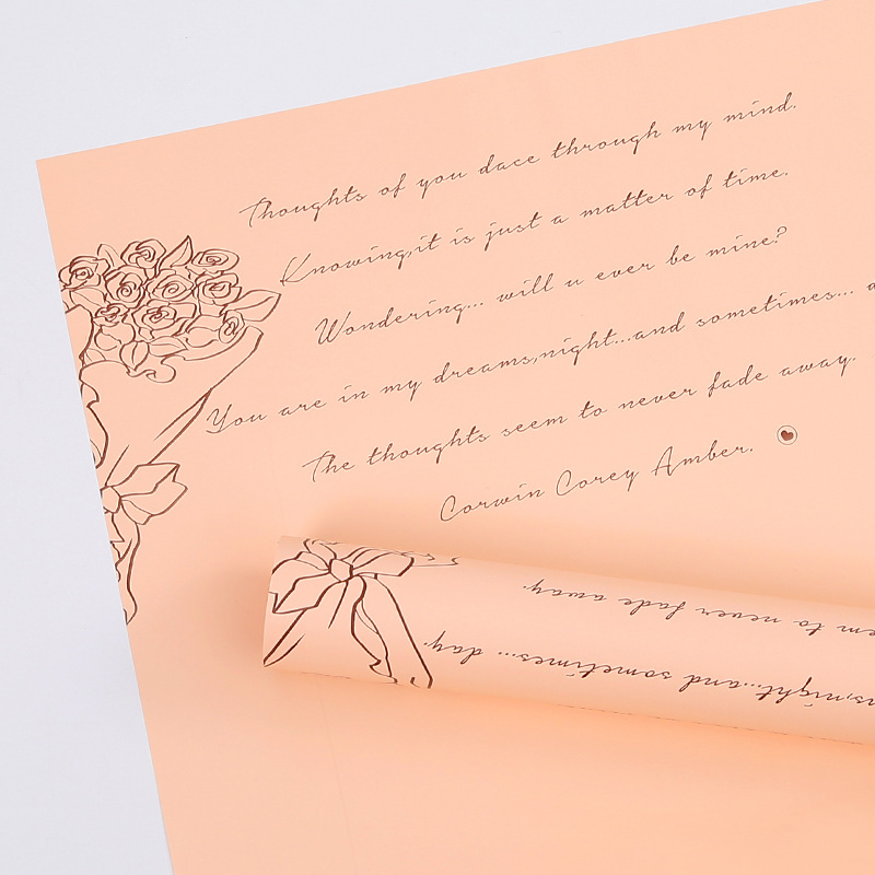 MYHC-43 Französische romantische einfarbige Blumenverpackungsfolie aus Rindsleder