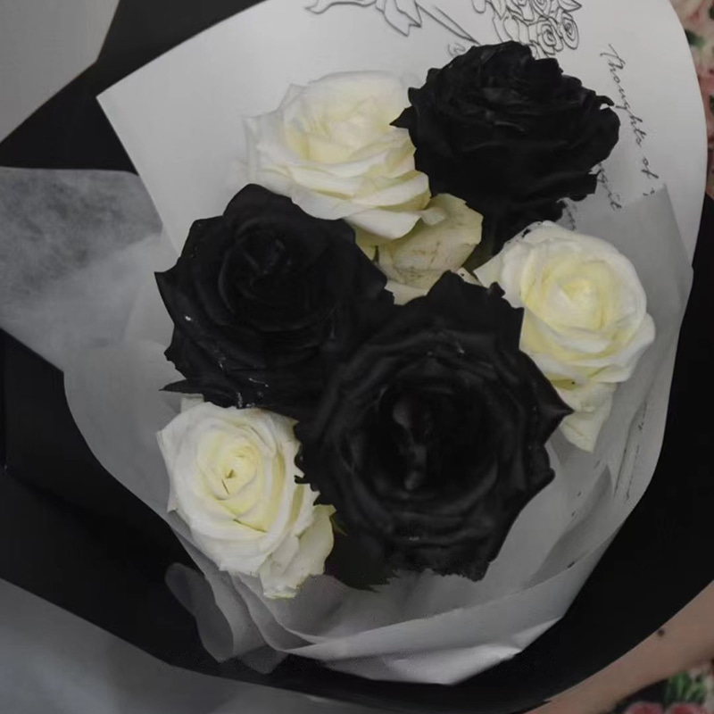 MYHC-43 Französische romantische einfarbige Blumenverpackungsfolie aus Rindsleder