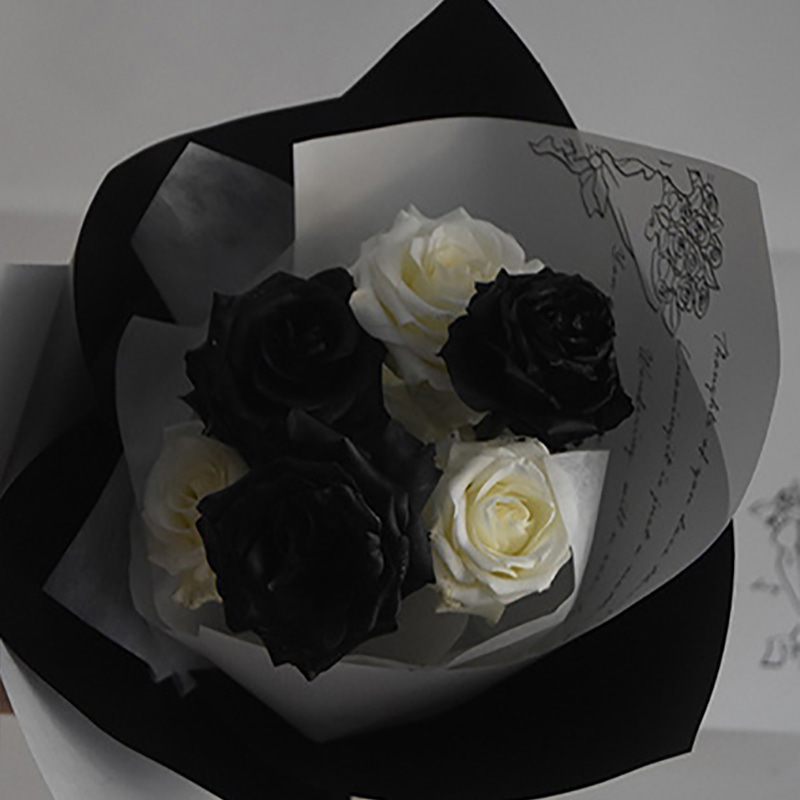 MYHC-43 Französische romantische einfarbige Blumenverpackungsfolie aus Rindsleder