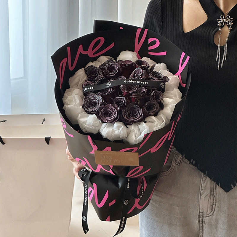 MYHC-45 Love Pattern Art Wasserfestes Blumen-Geschenkpapier