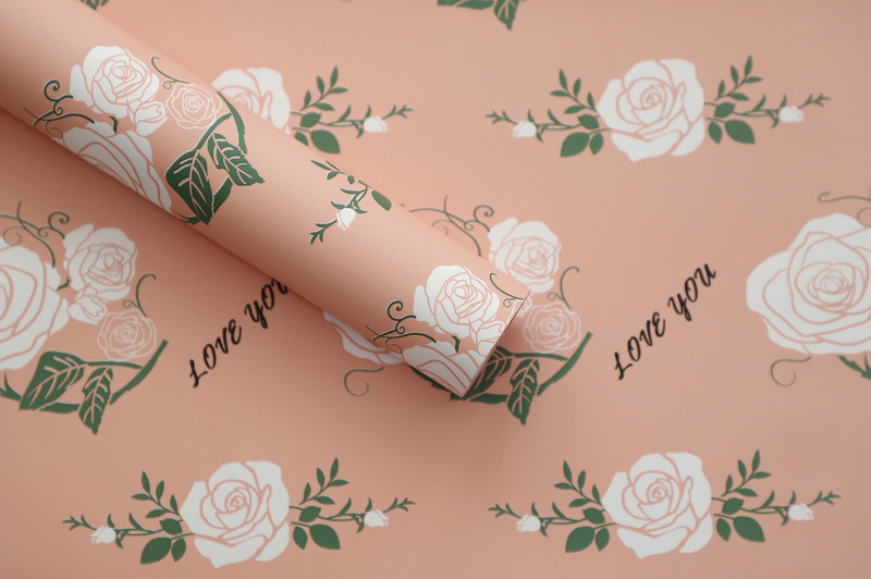 MYHC-47 Blumen-Geschenkpapier mit geringer Sättigung aus Rindsleder