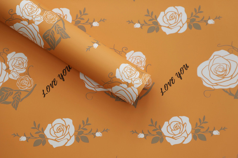 MYHC-47 Blumen-Geschenkpapier mit geringer Sättigung aus Rindsleder