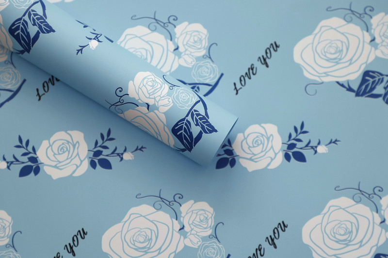 MYHC-47 Blumen-Geschenkpapier mit geringer Sättigung aus Rindsleder
